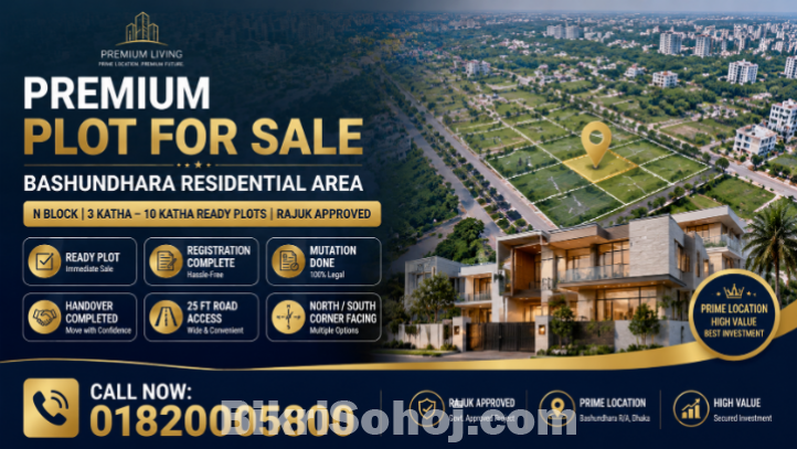 Plot for Sale in N Block Bashundhara Residential Area